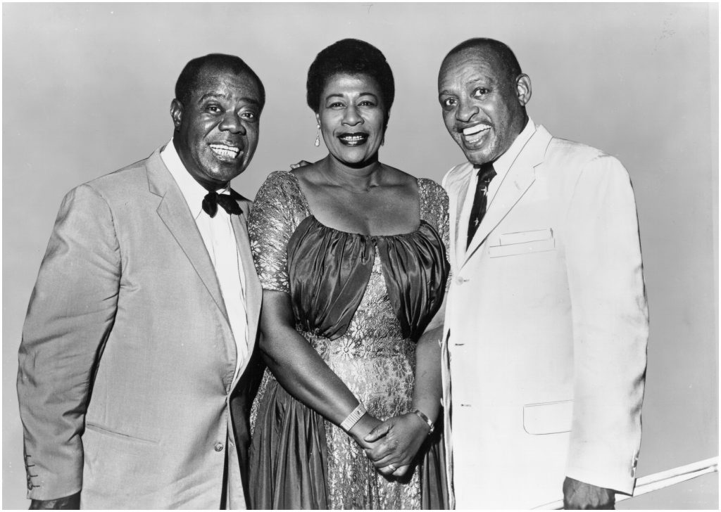 Louis Armstrong, Ella Fitzgerald e Lionel Hampton 