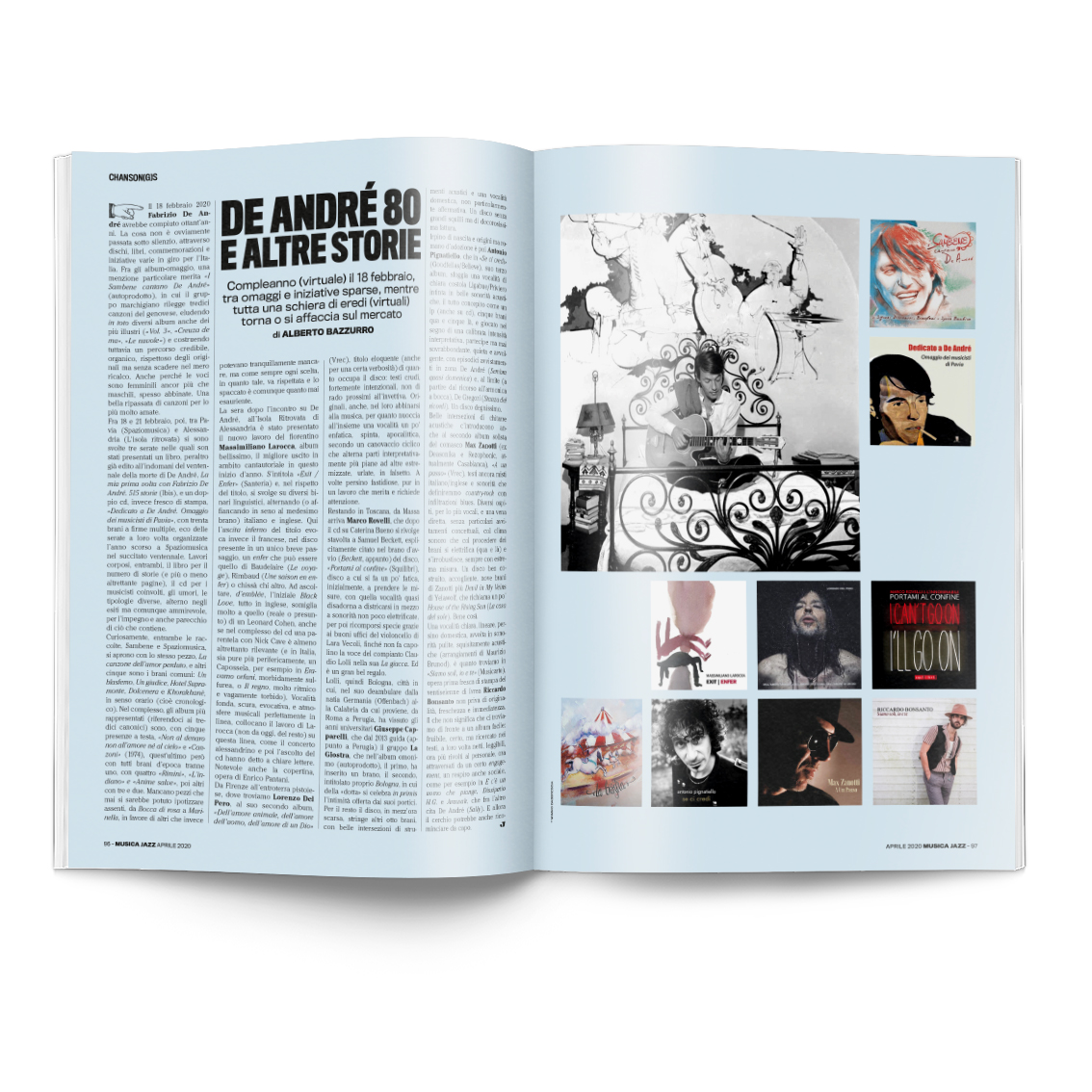 De Andrè 80 e altre storie musica Jazz aprile