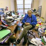 Nat Hentoff in his New York office