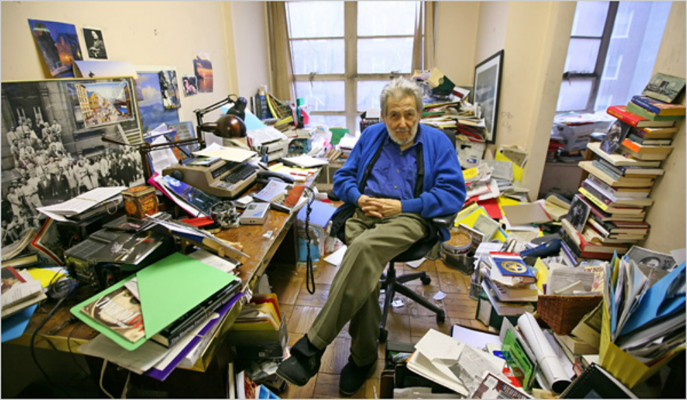 Nat Hentoff in his New York office