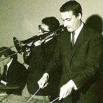 Un giovane Paolo Conte al vibrafono, in una foto degli anni cinquanta