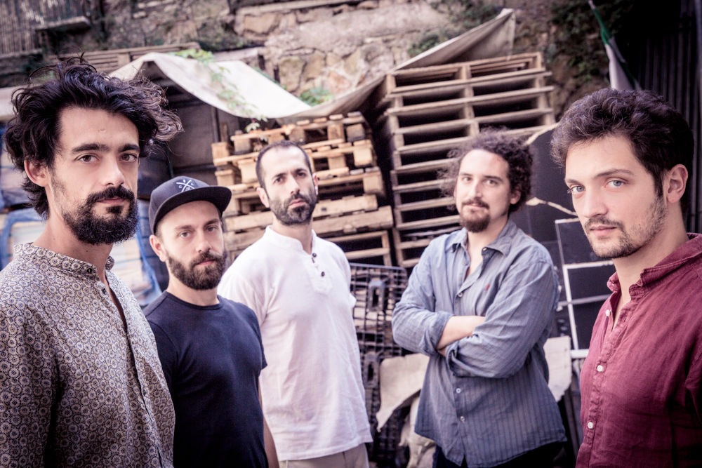 Yellow Squeeds, da sinistra: Francesco Diodati, Enrico Morello, Francesco Lento, Glauco Benedetti, Enrico Zanisi. (foto di Giacomo Citro)