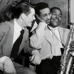 Max Roach, Charlie Parker and Sven Bolheim Laughing