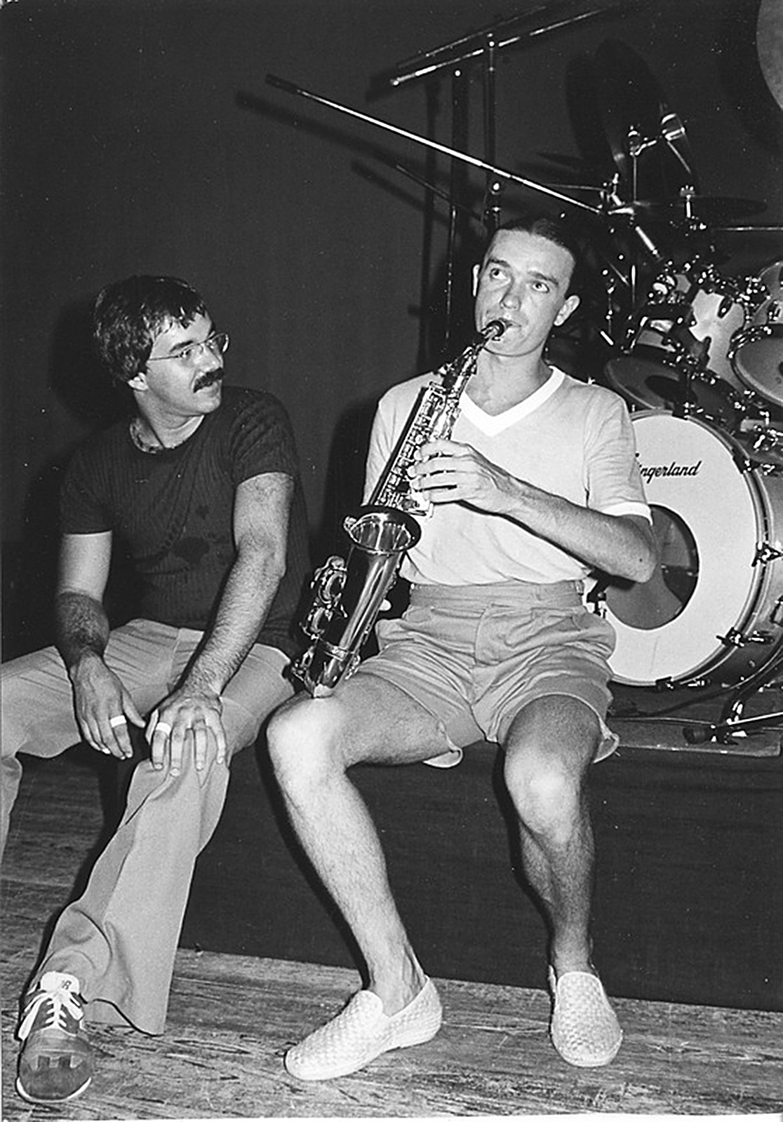 Peter Erskine con Jaco Pastorius - foto Don Hunstein